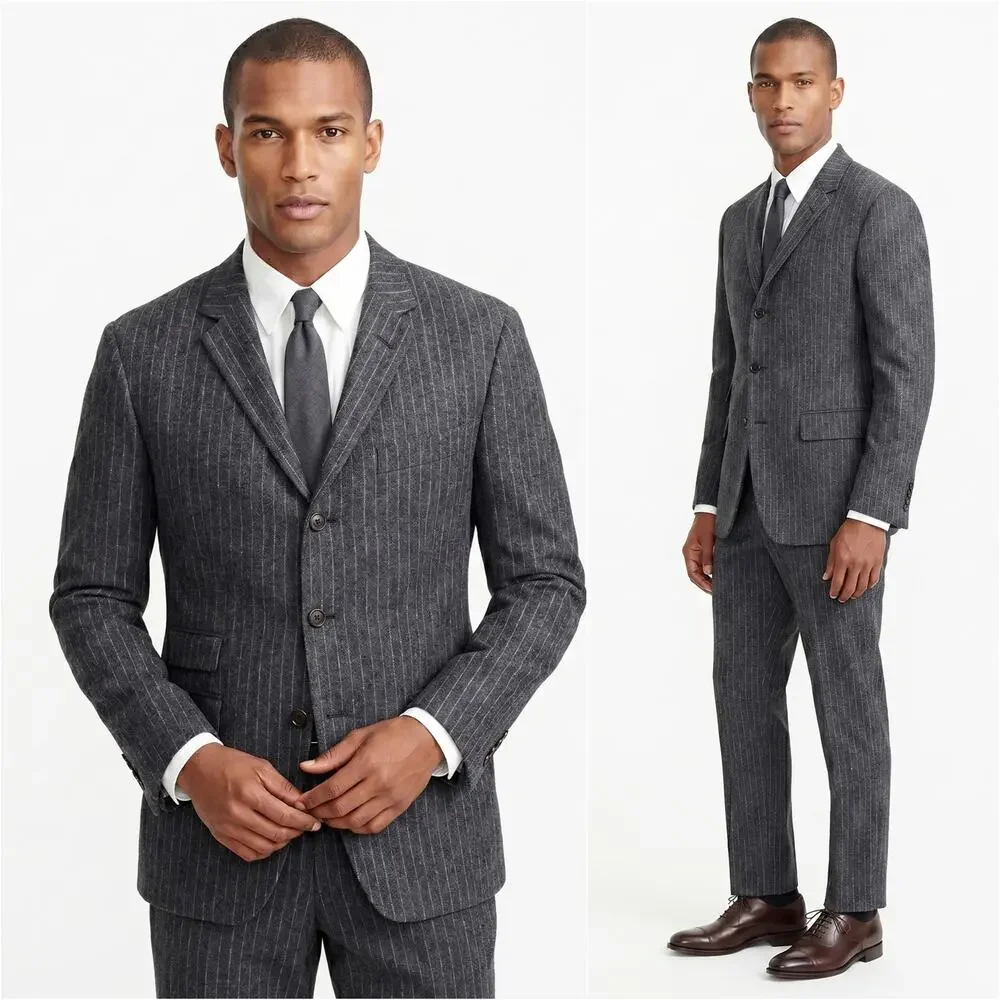 Brooks Brothers Black Fleece x Thom Browne Suit Gray Pinstripe wool tweed BB4
